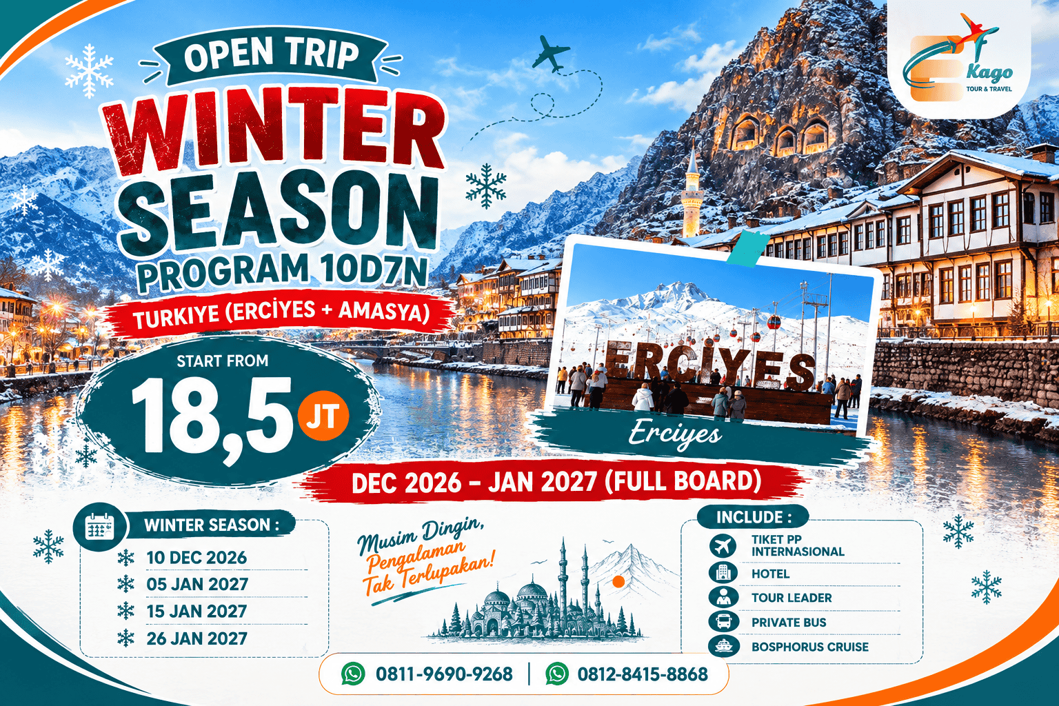 Open Trip Winter Turki 10 Days 7 Nights 2026–2027